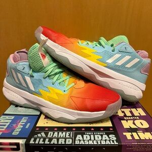 Adidas Dame 8 Men’s Size 12.5 Rainbow Color Basketball Shoes